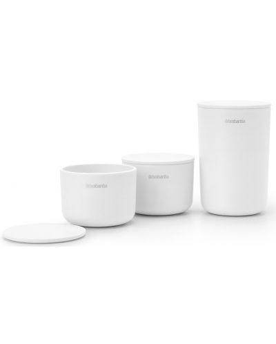 Комплект от 3 части за съхранение на принадлежности Brabantia - ReNew, White - 3